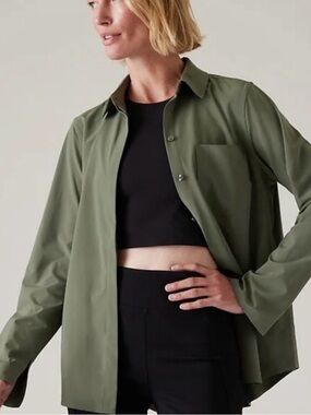 Athleta long-sleeve, button up blouse